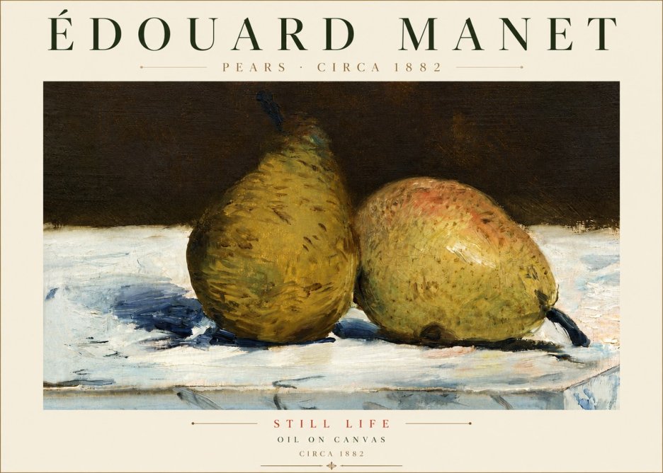 Édouard Manet Pears No4 - Plakat