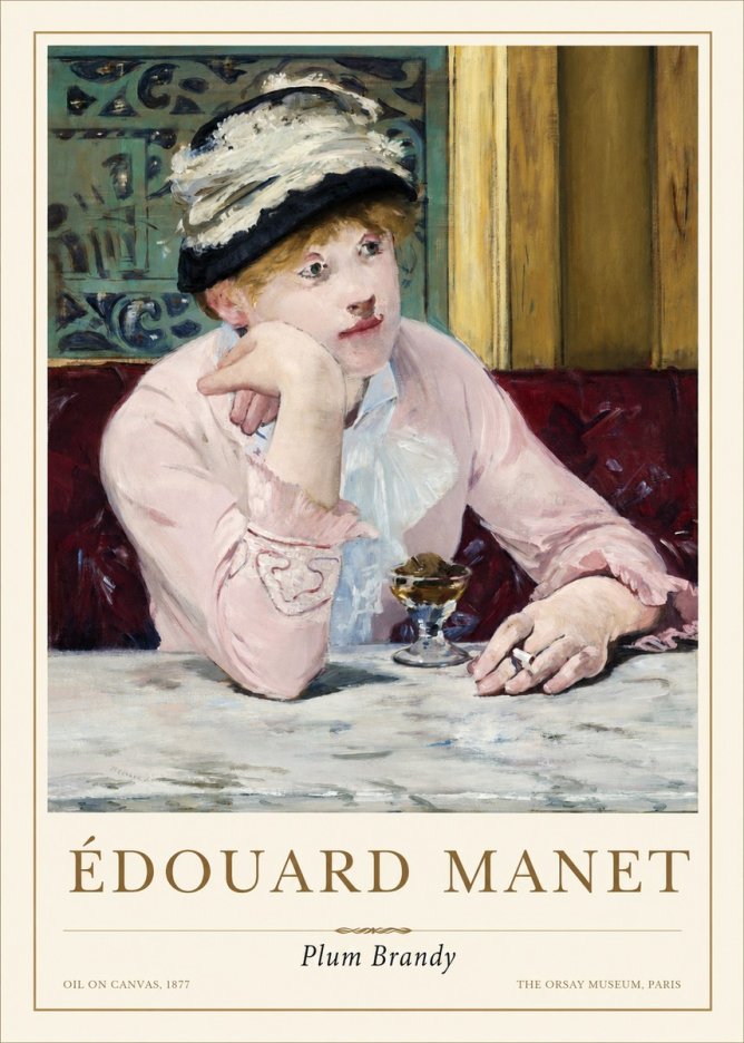 Édouard Manet Plum Brandy No1 - Plakat