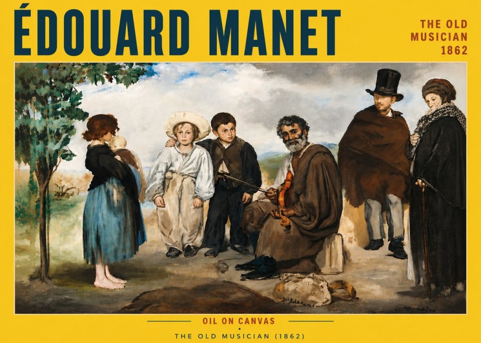 Édouard Manet The Old Musician - 1862 No6 - Plakat