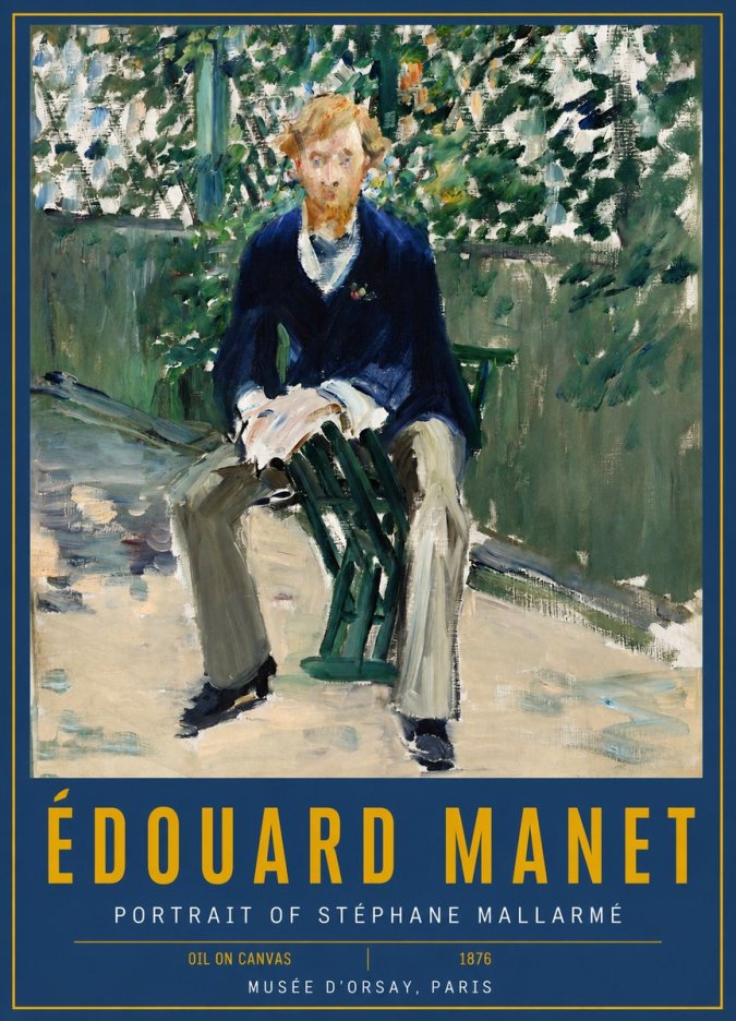 Édouard Manet Portrait of Stéphane Mallarmé II No2 - Plakat