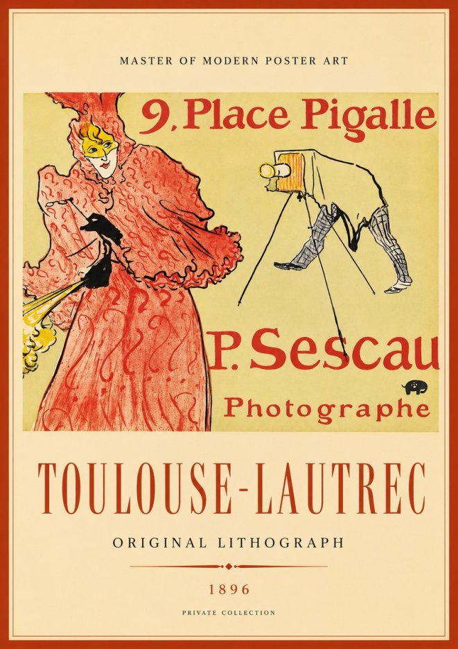 Toulouse-Lautrec 9. Place Pigalle No2 - Plakat