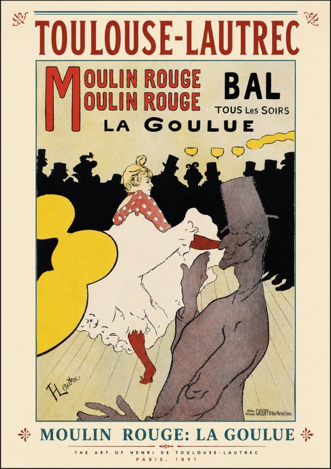 Toulouse-Lautrec Moulin Rouge: La Goulue No6 - Plakat