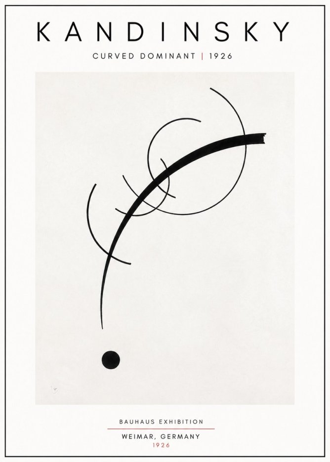 Kandinsky Curved Dominant No5 - Plakat