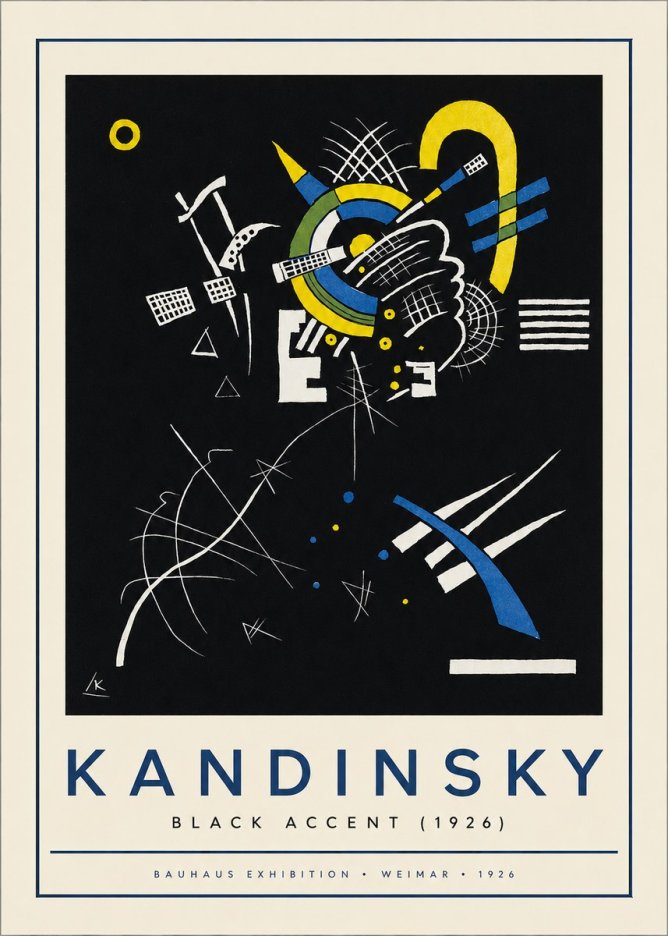 Kandinsky Black Accent (1926) No2 - Plakat
