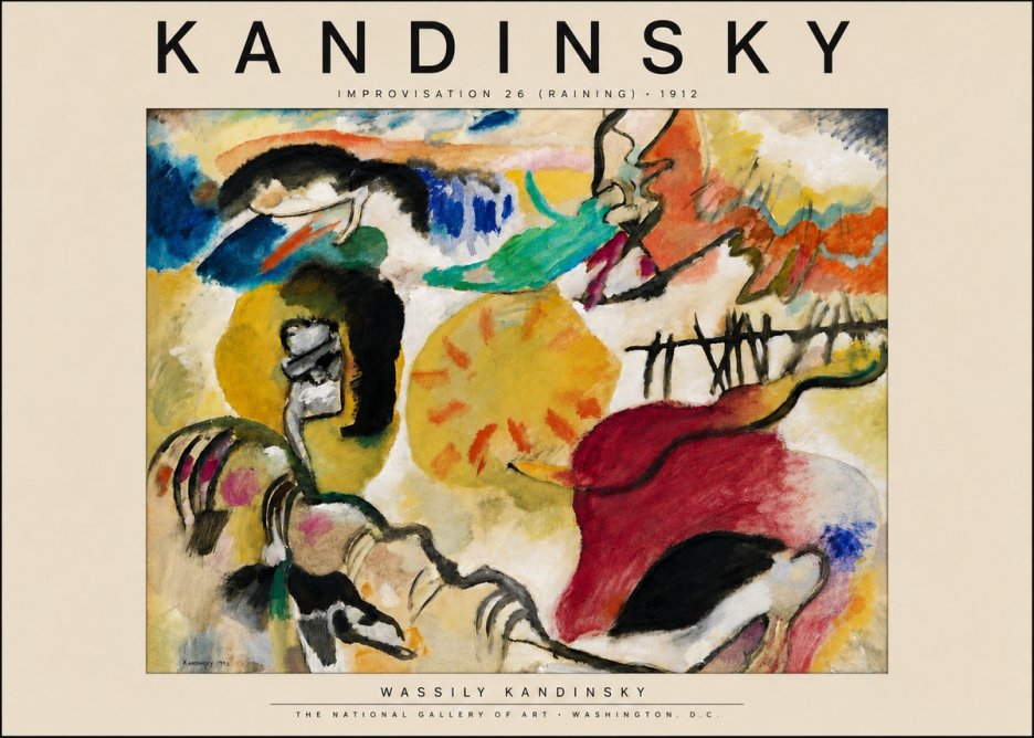 Kandinsky Improvisation 26 (Raining) No4 - Plakat
