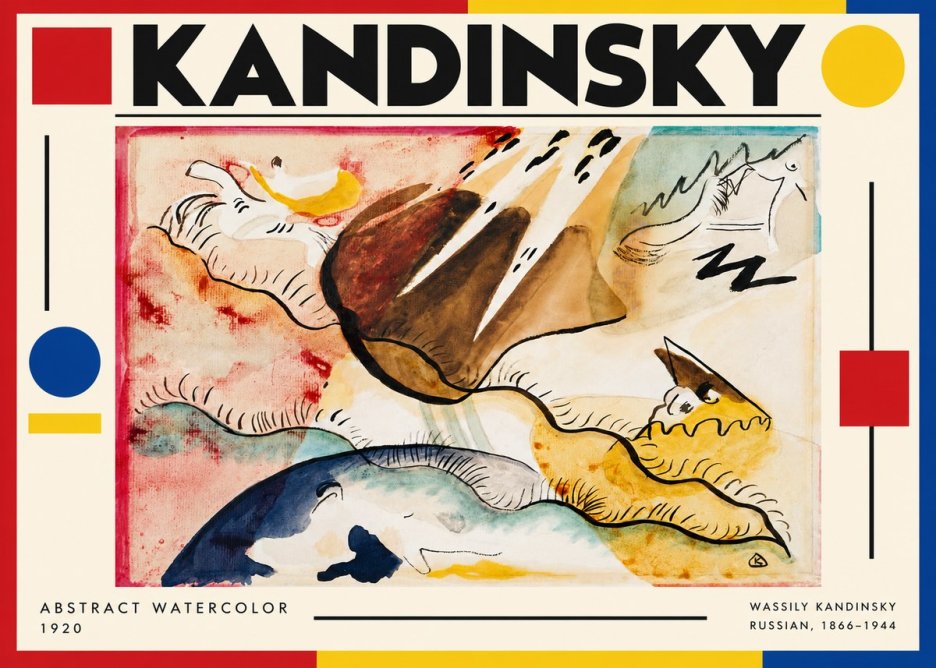 Kandinsky Abstract Watercolor No3 - Plakat