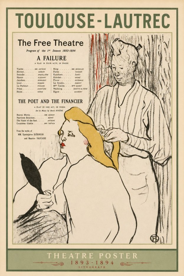 Toulouse-Lautrec Le Théâtre Libre - Une Faillite / Le Poète Et Le Financier No2 - Plakat