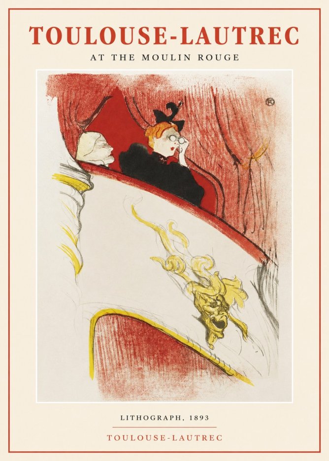 Toulouse-Lautrec At the Moulin Rouge I No1 - Plakat