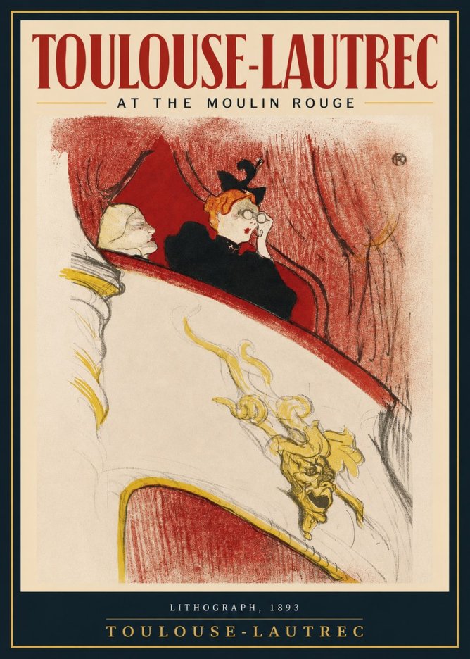Toulouse-Lautrec At the Moulin Rouge I No2 - Plakat