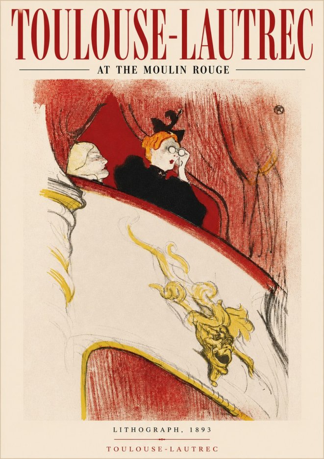 Toulouse-Lautrec At the Moulin Rouge I No3 - Plakat