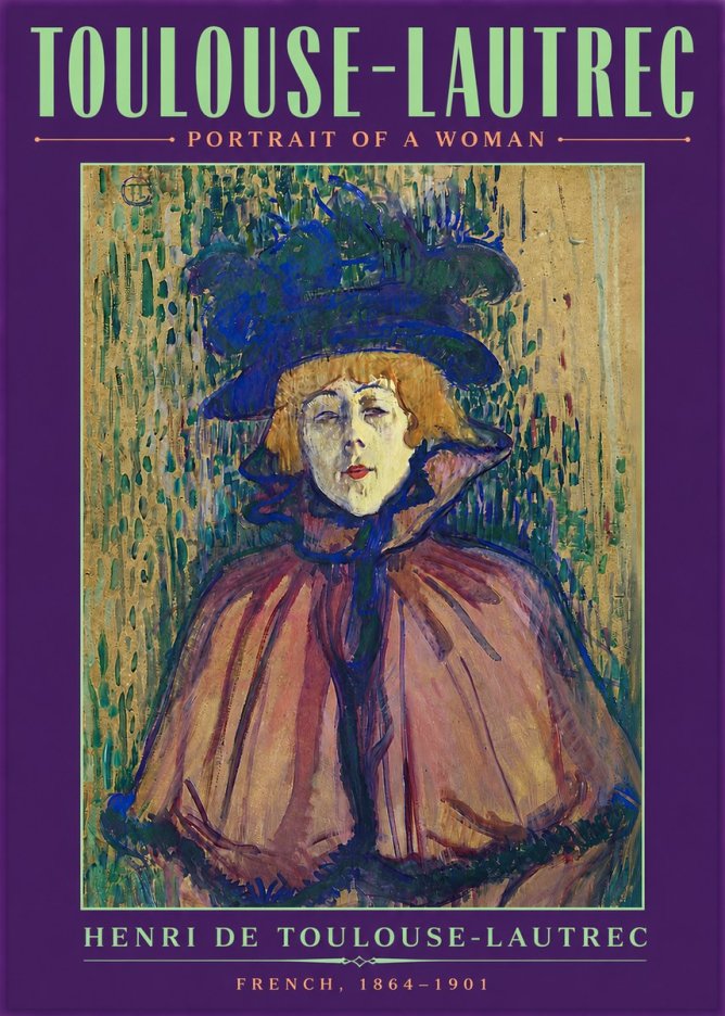 Toulouse-Lautrec Portrait of a Woman I No4 - Plakat