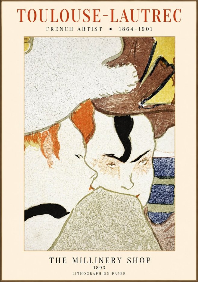 Toulouse-Lautrec The Millinery Shop No1 - Plakat