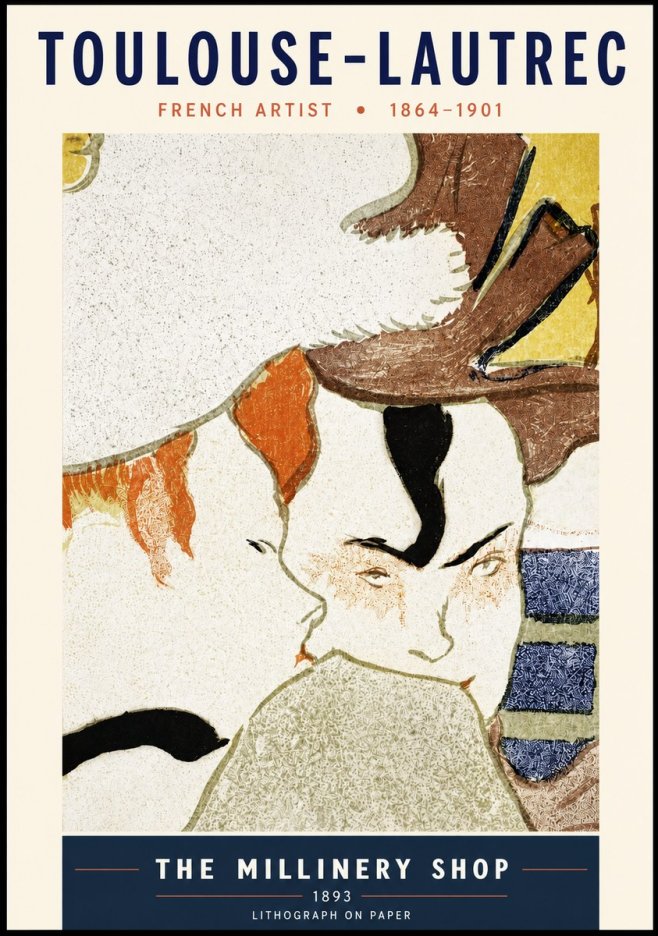 Toulouse-Lautrec The Millinery Shop No3 - Plakat