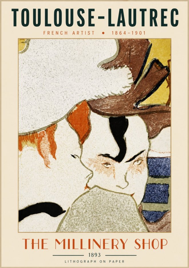 Toulouse-Lautrec The Millinery Shop No4 - Plakat