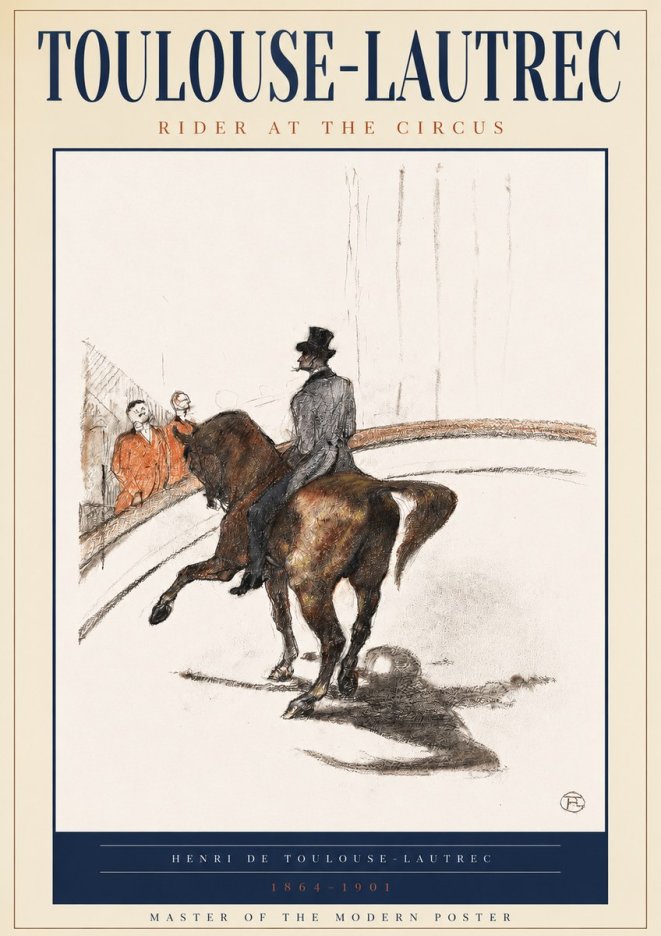 Toulouse-Lautrec Rider at the Circus No2 - Plakat