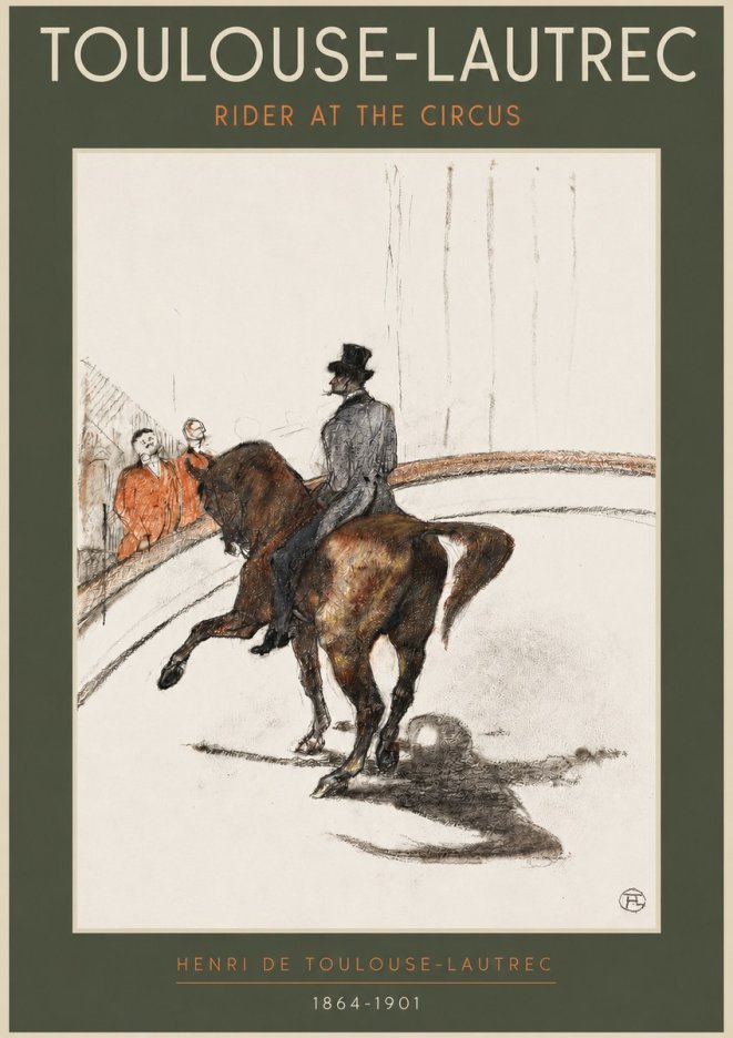 Toulouse-Lautrec Rider at the Circus No3 - Plakat