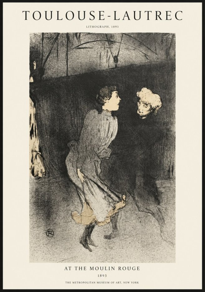 Toulouse-Lautrec At the Moulin Rouge VI No1 - Plakat