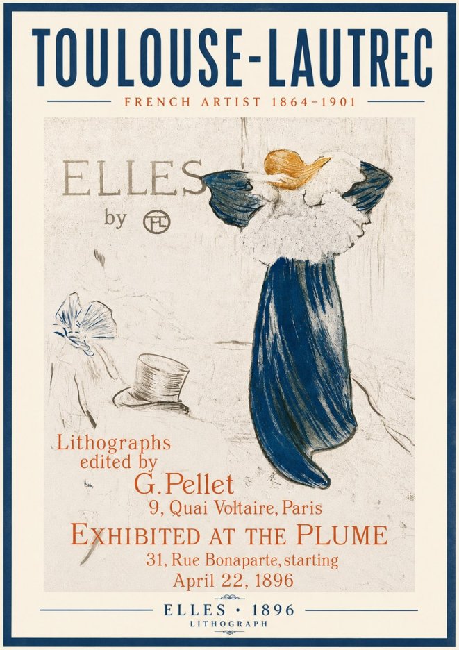 Toulouse-Lautrec Elles No5 - Plakat