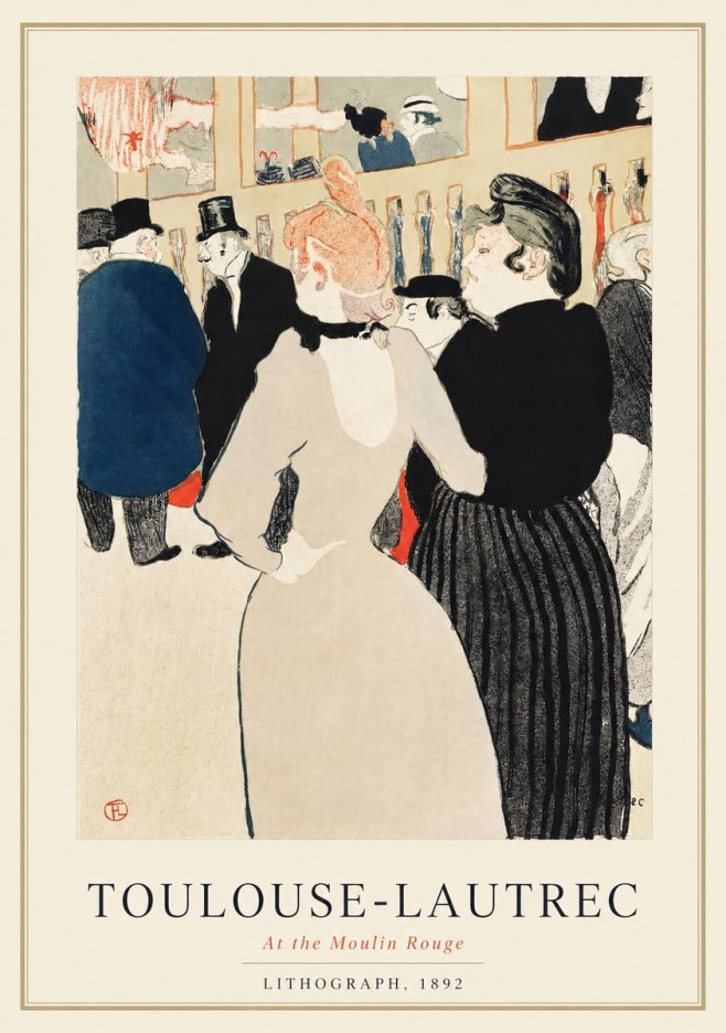 Toulouse-Lautrec At the Moulin Rouge VII No1 - Plakat