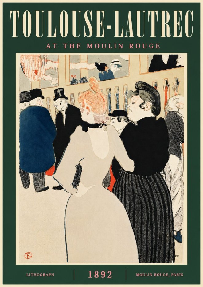 Toulouse-Lautrec At the Moulin Rouge VII No4 - Plakat