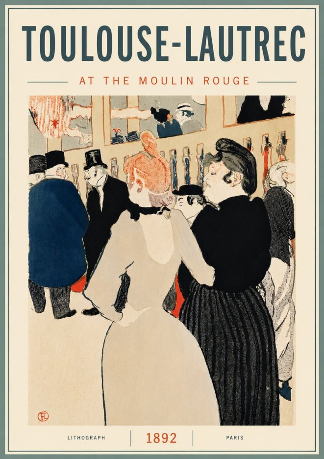 Toulouse-Lautrec At the Moulin Rouge VII No6 - Plakat