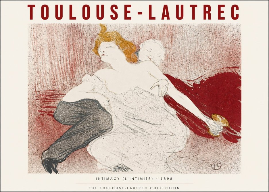 Toulouse-Lautrec Intimacy (L'intimité) No2 - Plakat