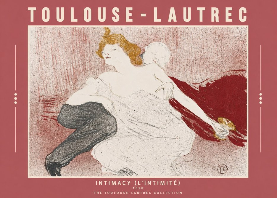 Toulouse-Lautrec Intimacy (L'intimité) No3 - Plakat