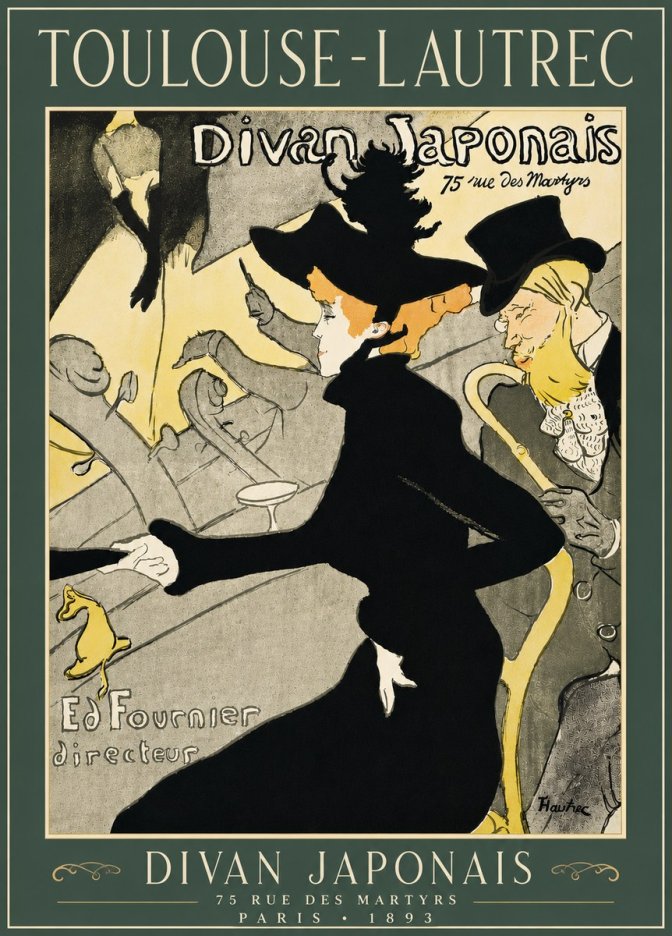 Toulouse-Lautrec Divan Japonais No6 - Plakat