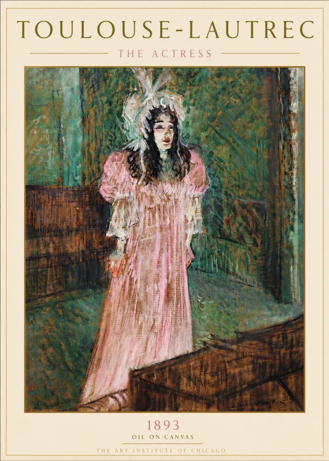 Toulouse-Lautrec The Actress No6 - Plakat