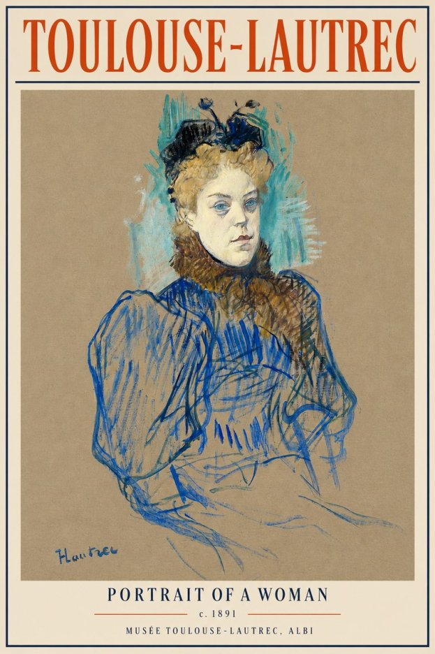 Toulouse-Lautrec Portrait of a Woman II No5 - Plakat