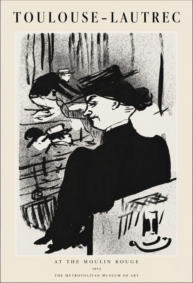 Toulouse-Lautrec At the Moulin Rouge XII No1 - Plakat