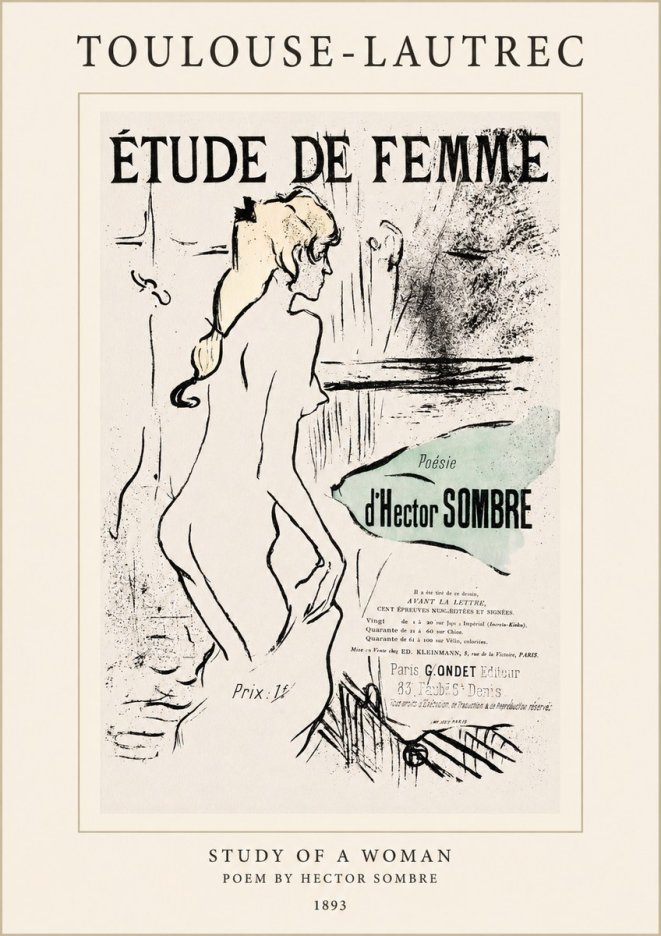 Toulouse-Lautrec Étude De Femme No1 - Plakat