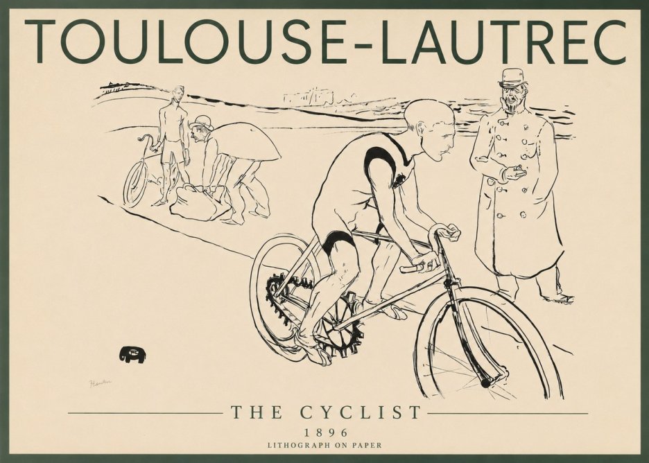 Toulouse-Lautrec The Cyclist No3 - Plakat