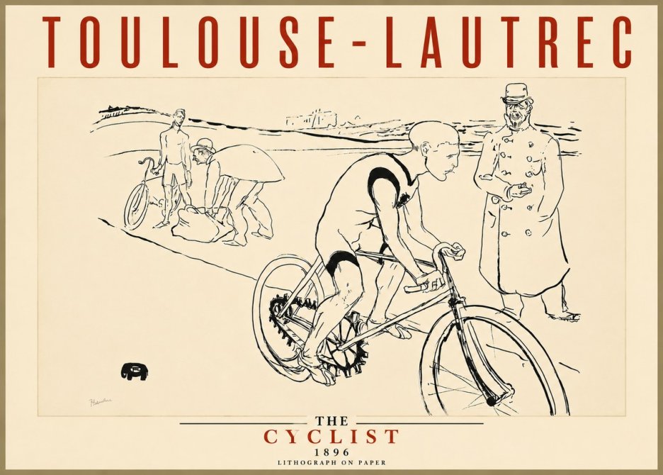 Toulouse-Lautrec The Cyclist No5 - Plakat