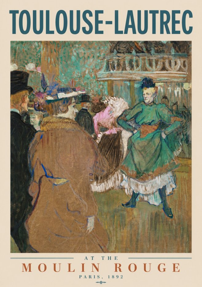 Toulouse-Lautrec At the Moulin Rouge XIII No4 - Plakat