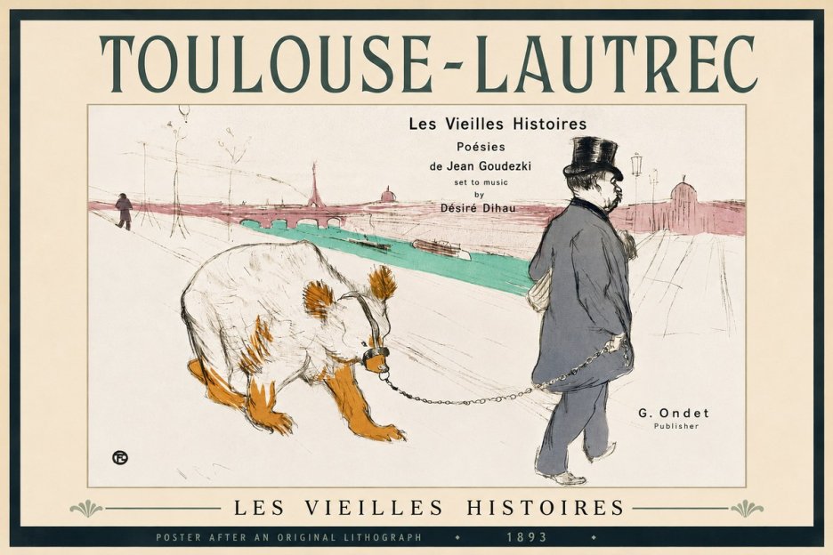 Toulouse-Lautrec Les Vieilles Histoires I No3 - Plakat