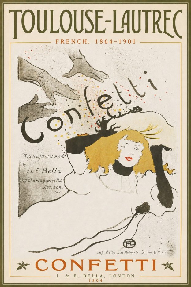 Toulouse-Lautrec Confetti No3 - Plakat