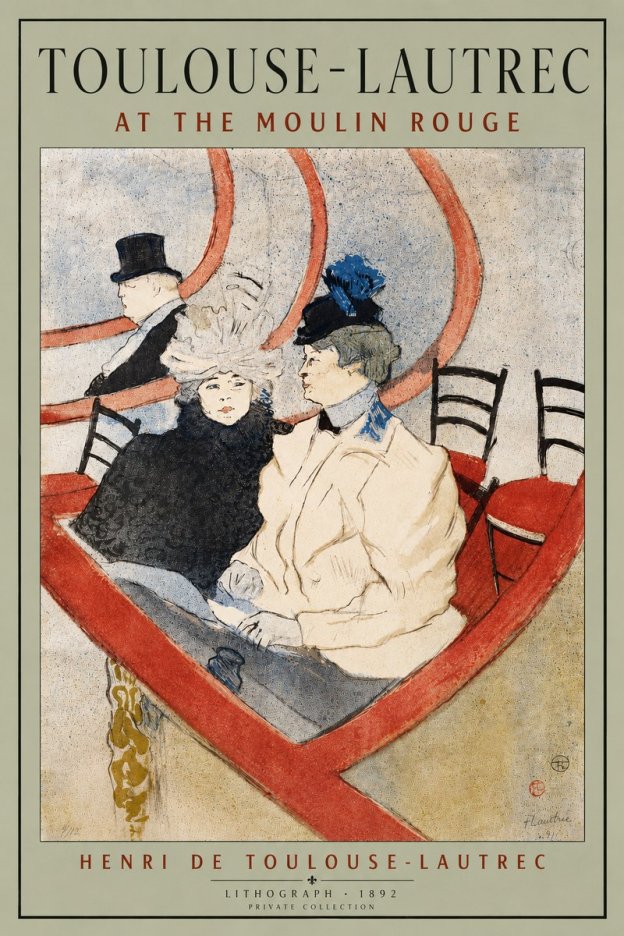 Toulouse-Lautrec At the Moulin Rouge XVI No5 - Plakat