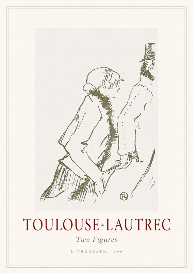 Toulouse-Lautrec Two Figures No1 - Plakat