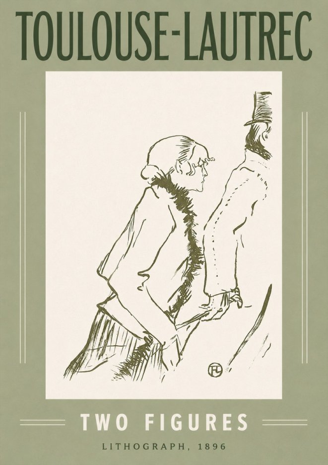 Toulouse-Lautrec Two Figures No2 - Plakat