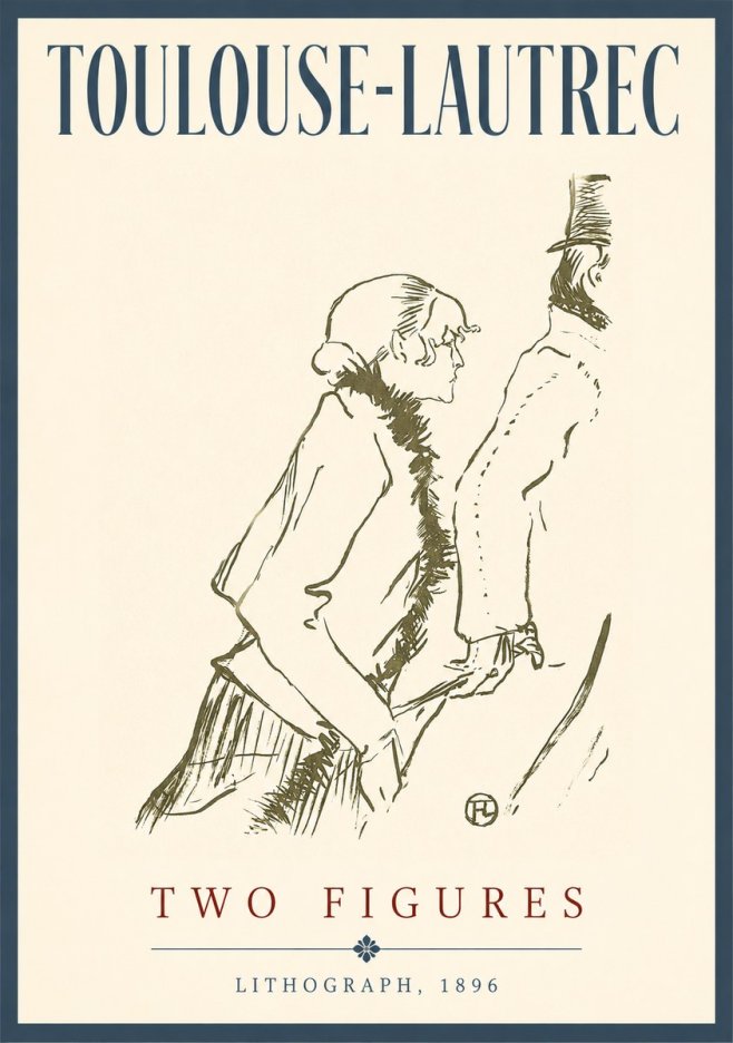 Toulouse-Lautrec Two Figures No3 - Plakat