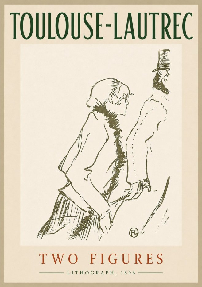 Toulouse-Lautrec Two Figures No4 - Plakat