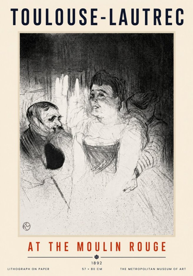 Toulouse-Lautrec At the Moulin Rouge XVII No3 - Plakat