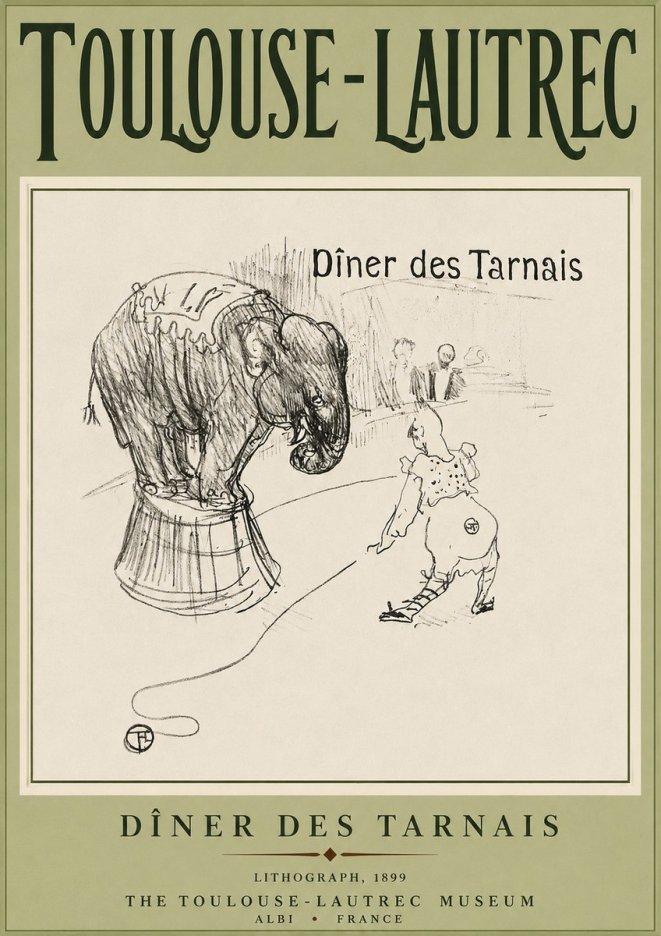 Toulouse-Lautrec Dîner Des Tarnais No3 - Plakat