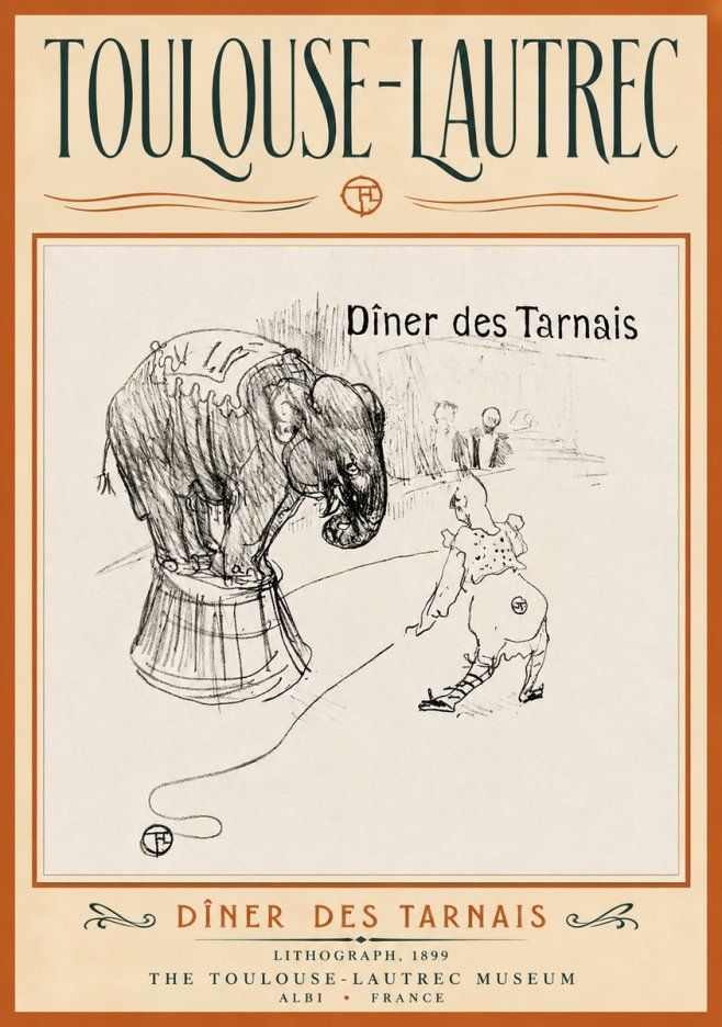 Toulouse-Lautrec Dîner Des Tarnais No4 - Plakat