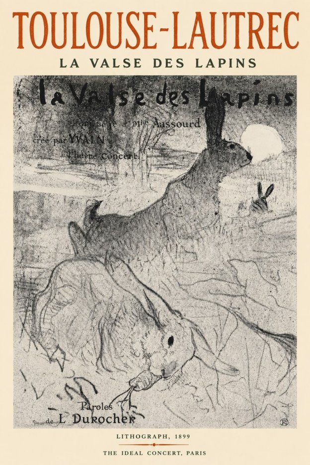 Toulouse-Lautrec La Valse Des Lapins No3 - Plakat