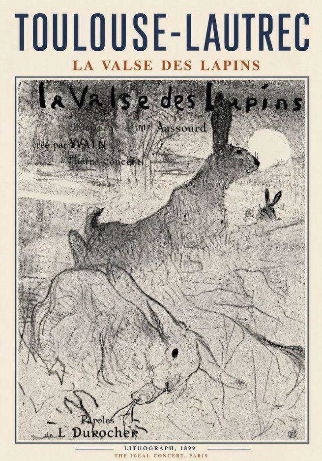 Toulouse-Lautrec La Valse Des Lapins No5 - Plakat