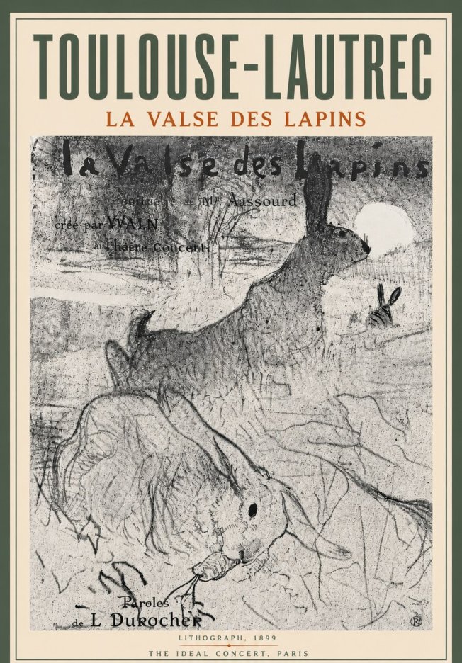 Toulouse-Lautrec La Valse Des Lapins No6 - Plakat
