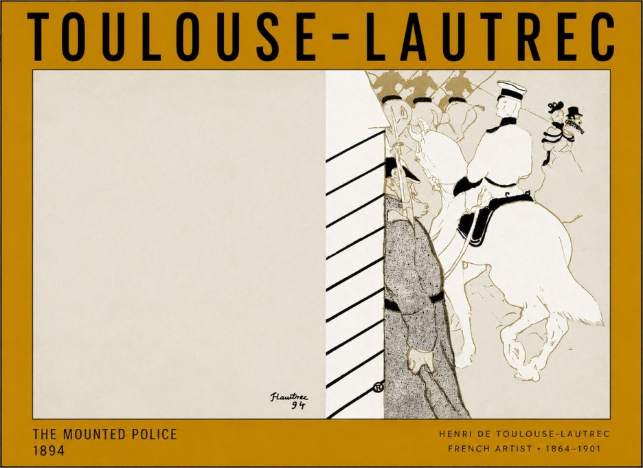 Toulouse-Lautrec The Mounted Police No4 - Plakat