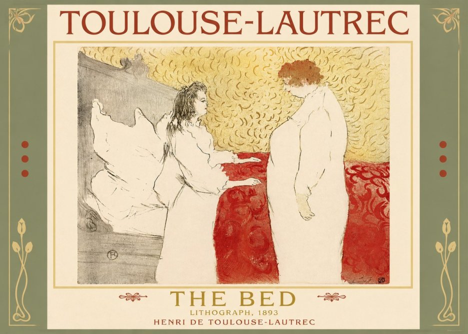 Toulouse-Lautrec The Bed No2 - Plakat